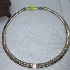 Elegant Silver Omega Necklace